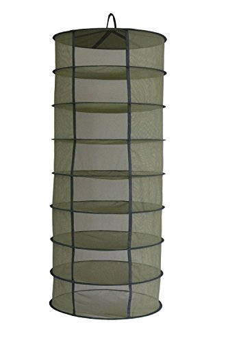 Green Hut 2ft 8 Layer Green Mesh Hanging Herb Drying Rack Dry Net