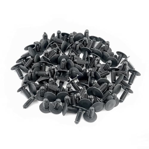 Image of Plastic Trim Fasteners 100 pcs Fir Tree Type with 8mm Hole and 18mm Head for Fit in Automotive Interior Repairs