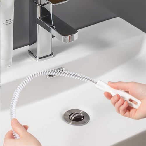 CATOR 5 Stücke Reinigungsbürste Set für Abwasserkanäle, Reinigungsbürste, Abflussreiniger Bürste, inkl 2 PCS 45cm Abflussreiniger und 3 Verschiedene Rohrbürste für Detail, für Badezimmer,Küchen