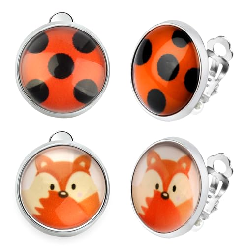 Honosen 2 Paare Clip Ohrringe Kinder, Ohrclips Kinder...