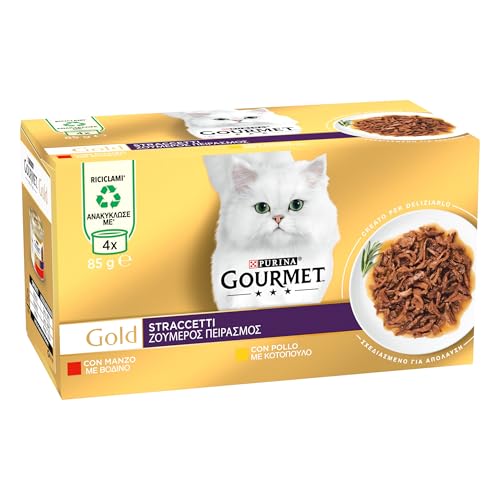 GOURMET Gold Cibo Umido per Gatti Adulti Straccetti con Manzo e Pollo 48 Buste da 85g - Immagine 2