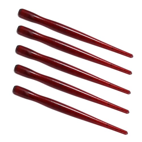 UTHCLO 5個 木製書道ペンホルダー エレガントなデザイン 精密な描画向け 多機能カリグラフィーペン軸 プロ用 漫画 書道用アート用品