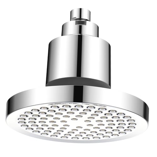 Pommeau de douche filtré haute pression argenté pour eau dure