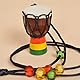 Wisyurt 5 StüCke Instrumentenhalsketten Djembe Trommel Mini AnhäNger Afrikanische Trommel Holzhalskette Trommeln und Percussion