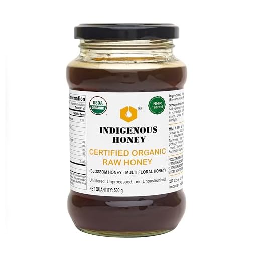 INDIGENOUS HONEY Raw Organic Honey NMR Tested NPOP Organic Certified Pure Natural Unprocessed Original Honey - 530 g Glass Jar (Pack of 1)