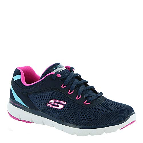 Image of Skechers Women Flex Appeal 3.0 Steady Move Lace Up Shoe