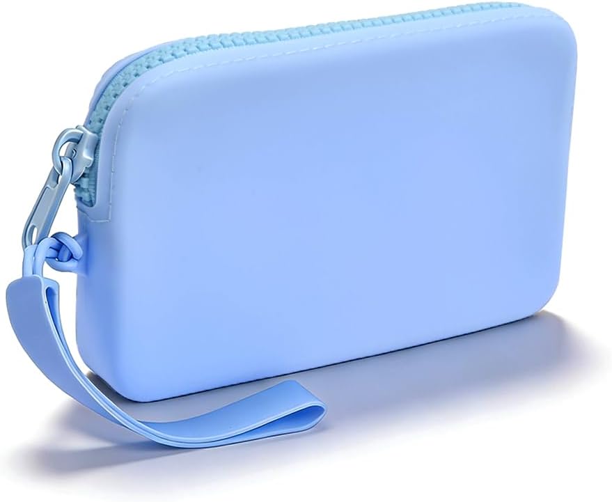 1 Pcs Sanitary Napkin Storage Bag, Silicone Period Bag, Discreet Menstrual Pouch for Pads, Tampons, Menstrual Cups with Zipper & Handle Perfect for Travel & Daily Use