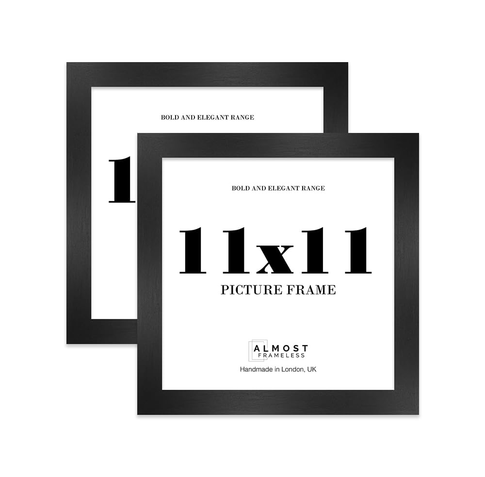 11x11 Picture Frame, Display 11x11 Pictures (22.9 x 15.2cm) Picture Frame for wall Display - Black - 2 Pack — image 1