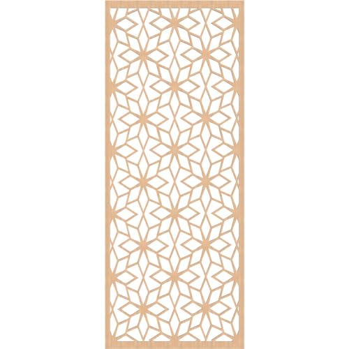 Image of Lake Decorative Pierced Fretwork Wood Wall Panels, 33 3 /8 inchW x 84 3 /8 inchH x 3 /8 inchT, Hickory