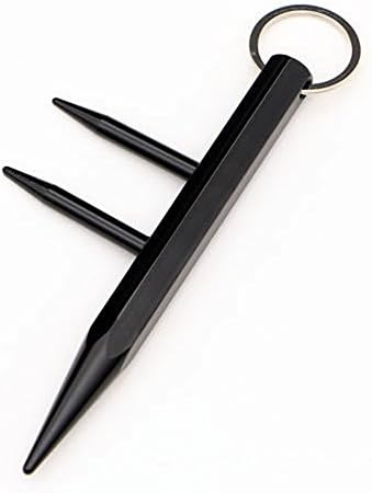 Kubaton Keyring aluminum Blunt Force in Black, Self Defense Weapon for Women Ladies Girls (Standard)