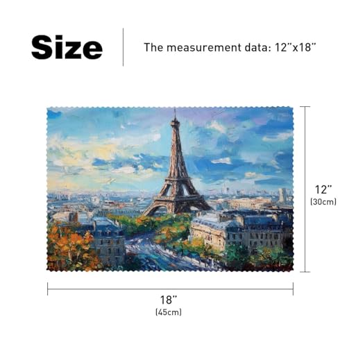 Set de table Tour Eiffel x6 antidérapant et résistant à la chaleur de 30x45 cm - 6