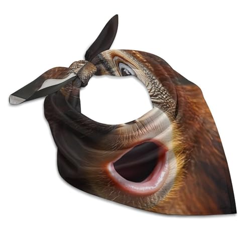 Orangutans Monkeys Big Face Silk Like Head Scarf for Women Bandana for Hair Wrapping Fashion Accessory Square Hair Scarves 18