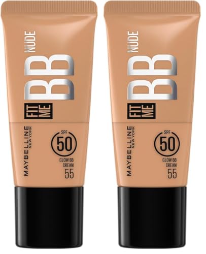 Image of Maybelline New York Fit Me BB Nude Glow BB Cream, 55 (Pack of 2)
