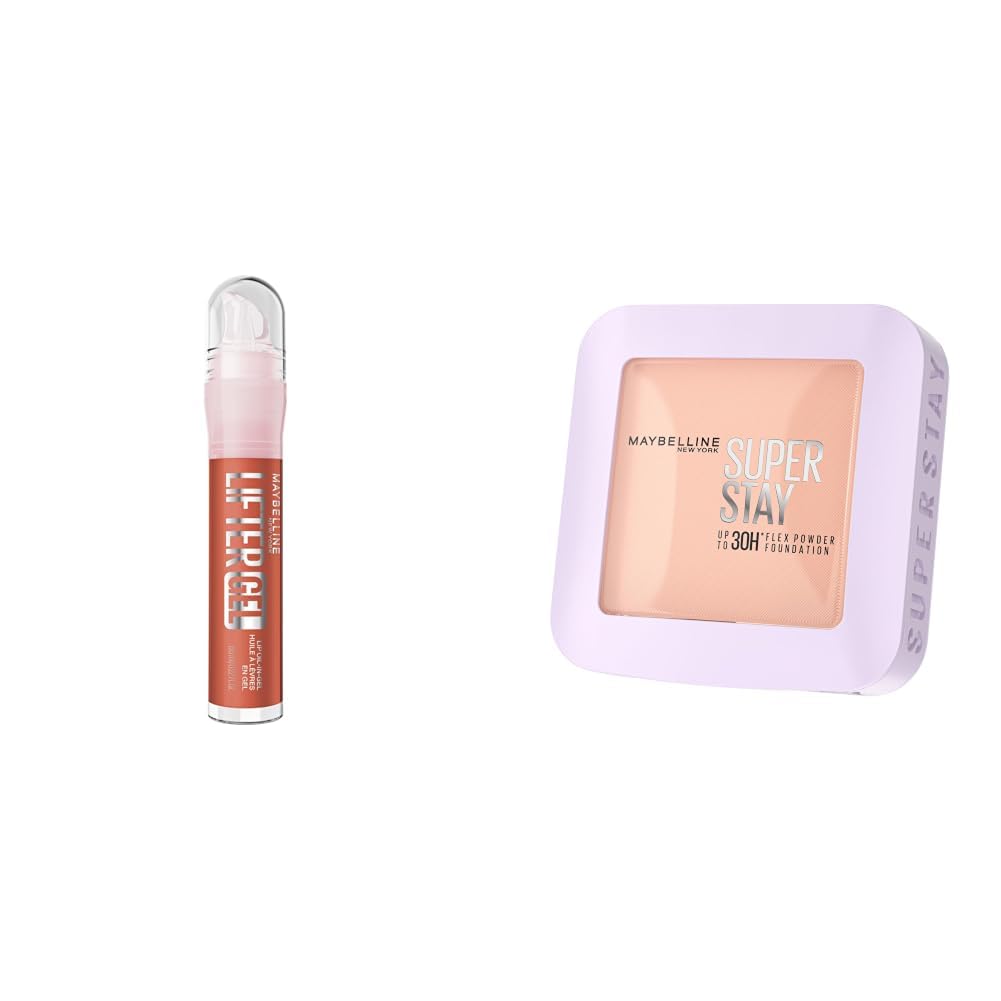 Maybelline New York Lifter Gel Lip Oil In Gel Maybelline New York Super Stay Flex Powder Foundation Compact 115, Full Coverage 30H Full Coverage, Perfect for Oily Skin, Waterproof Sweatproof 9g-image-31