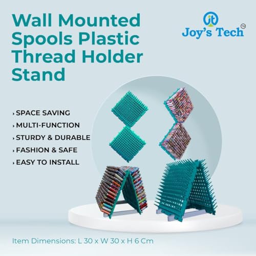 Image of Bharat Wall Mounted Spools Holder (392 Thread Holds), Plastic Thread Rack Pack of 2