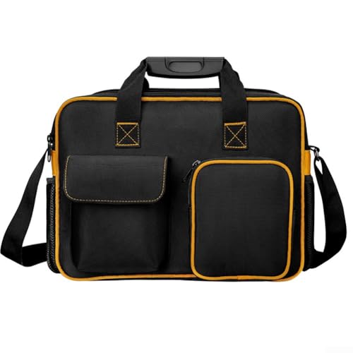 Professional Tool Bag with Spacious 19 Pocket Design, Adjustable Shoulder Strap, and Heavy Duty 1680D Oxford Fabric, Suitable for Various Maintenance Applications