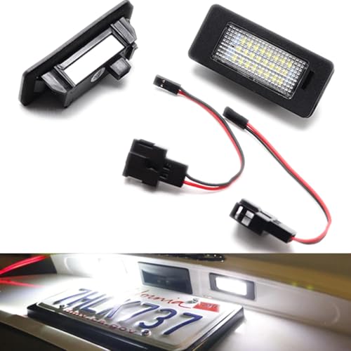 TitanAuto Lot de 2 Ampoules LED pour Plaque d'immatriculation sans Erreur Can (6000K, étanche) - Compatibles for Audi A4 B8, A5, Q5, S5, TT, A1, S6, A7 (5D), RS5 (2D) 2008-2012 & VW Passat