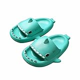BaoDan Beach Shoes Open Toe Summer Slippers Boy Sandals Beach Accessories Toddler Slippers Novelty Slippers Outdoor Games for Kids Shark Slippers Funny Slippers Unisex Kids Walking Sandals Green 34