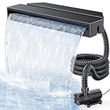 POPOSOAP Teichwasserfall-Set, All-in-One Gartenteich Wasserfall Überlauf mit 6000 l/h Tauchpumpe, Filterbox und Schlauch für Gartenteich, Fischteich und dekorative Wasserfunktionen (groß)