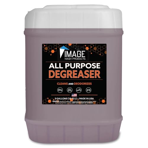 Image Wash All Purpose Foaming Degreaser Spray Heavy Duty Grease & Oil Remover for Engine Bays Tires Kitchen Counters & Stainless Steel Safe for Sealed Granite Marble & Painted Surfaces