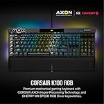 Corsair K100 RGB Mechanical Gaming Keyboard - Cherry MX Speed RGB Silver Keyswitches - PBT Double-Shot Keycaps - Elgato Stream Deck and iCUE Compatible - QWERTY NA Layout - Black - Image 2