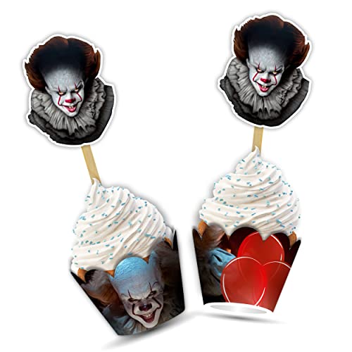 Papier d'emballage pour cupcakes d'horreur Seyal pour buffet d'Halloween terrifiant