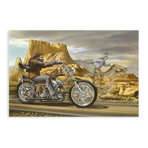 Ghost Poster Rider Mann Vintage David Motorcycle Poster