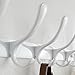 SKOLOO Heavy Duty Wall Mounted Coat Rack - 6 Hooks, Stainless Steel, Sturdy Coat Hooks for Hanging Clothes, Jacket, Hat, White