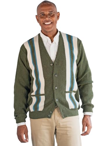 Retro Elegance V-Neck Cardigan: Luxurious Baby Alpaca, Vintage-Inspired Breathable Knit for Men