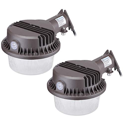 TORCHSTAR LED Security Area Light 43 Watts, Dusk to Dawn Barn Lights with Photocell, Ultra Bright Yard Light, 5000K Daylight, 150W HID Light Equal, Farm, Porch, Backyard, Pack of 2