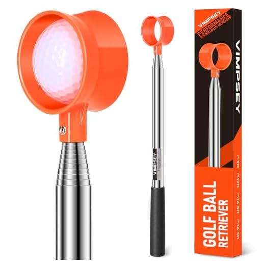 VIMPSEY 9Ft/12Ft/17Ft/20Ft Golf Ball Retriever for Water Telescopic, High Durability Double Sided Golf Ball Picker Upper, Men's and Women's Golf Accessories Gifts. (12Ft)