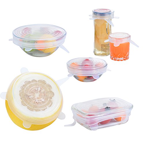 MUZIYU Silikon Frischhalte-Deckel, dehn- & wiederverwendbar Cover