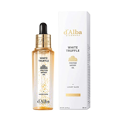 dâ€™Alba White Truffle Prestige Watery Oil l Moisturizing Light Finish Face Oil, Smooth Appliance l Patented Ingredients Matricaria Extract & Lavender Extract & Monarda Didyma Extract etc. l 13 Types of Plant-Derived Ingredients l 1 fl.oz