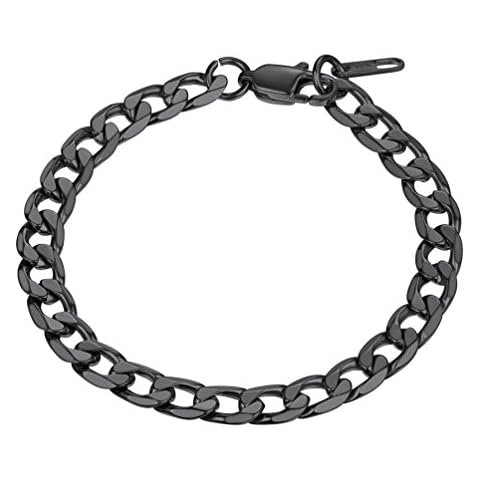PROSTEEL Classic Black Chain Bracelet for Men Cover