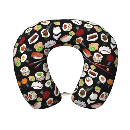 Almohada para cuello polialgodón negro tamaño único miniatura 1