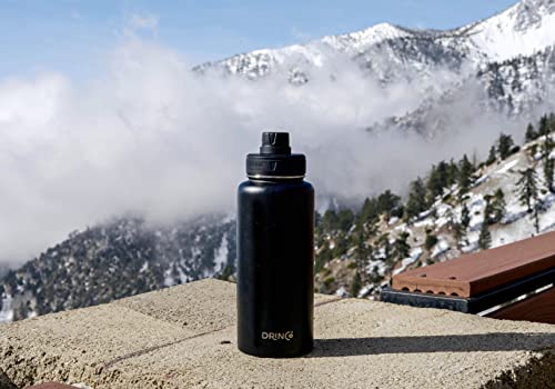 Image of Drinco Stainless Steel Water Bottle Spout Lid Vacuum Insulated Double Wall Water Bottle Wide Mouth Leak Proof Keep Cold Sport Camping Hiking
