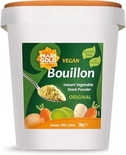 Marigold Vegetable Bouillon Powder 2kg Instant Vegan Stock powder Natural Ingredients No Artificial Additives Ideal for Soups Stews & Sauces.