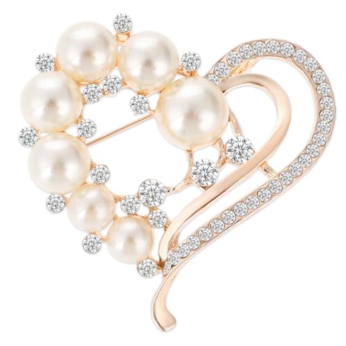 Comnico 577478_1-BROOCH Love Heart Brooch Simulated Rhinestone Crystal Scarf Brooch cover