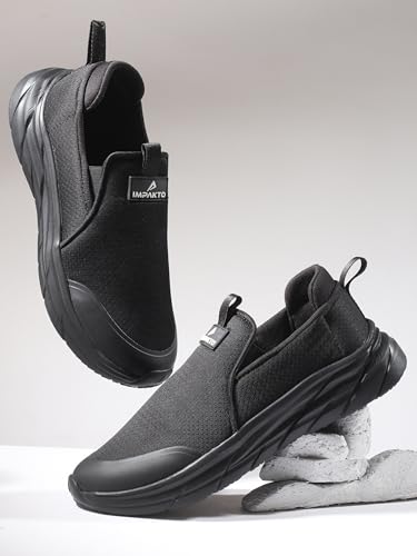 Image of Impakto Cozy Lazy Boy Slip-in Fit Walking Shoes | Lightweight & Breathable | Cushioned Insole for Comfort | Slip Resistant Outsole | Shoes for Casual & Travel