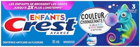 Crest Kid's Advanced Colour Changing Toothpaste, Bubblegum Flavour, Anticavity Fluoride Toothpaste for Children, 85 mL — view 17