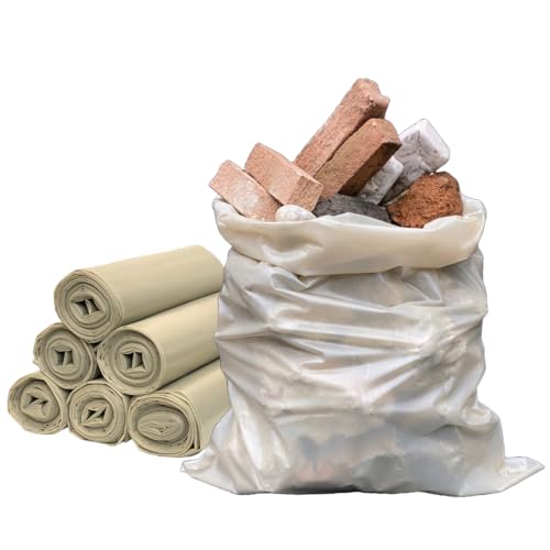 MAYA 60 Sacchi per Macerie Edilizia 40x70 cm - Resistenti Sacchetti di Plastica per Calcinacci, Segatura, Detriti e Rifiuti Edili - Sacchi Robusti e Versatili