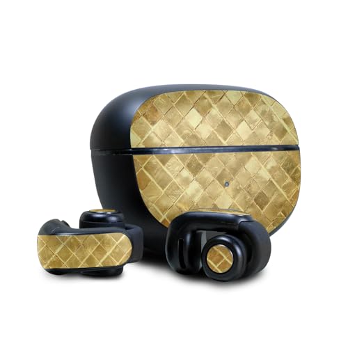 Image of Skin Compatible with Bose Ultra Open Earbuds - Gold Tiles - Premium 3M Vinyl Protective Wrap Decal Cover - Easy to Apply | Crafted in The USA by MightySkins
