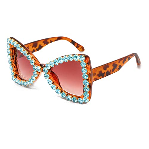 Bling Bedazzled Rhinestone Sunglasses for Women Sparkly Glitter Diamond Rave Glasses Disco Accessories2