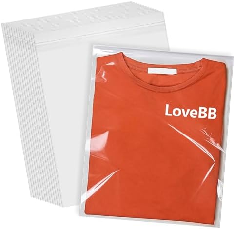 300 Count 11.8 x 14 Inch Self Sealing Clear Poly