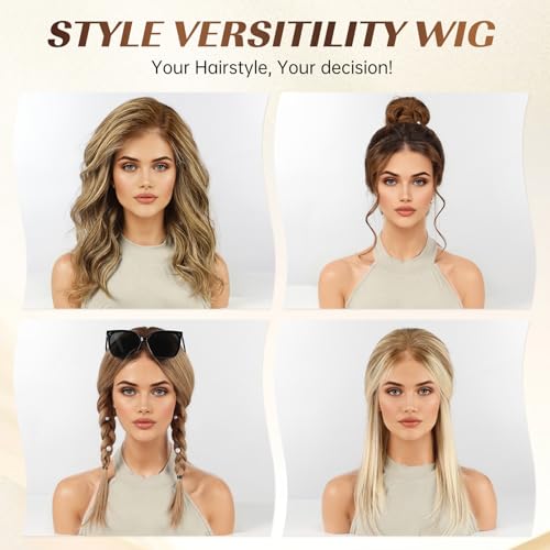 Image of KKU 16 Inch Human Hair Wigs for Women,5x5 Lace Front Wigs Human Hair,wigs for women (Chestnut Brown)