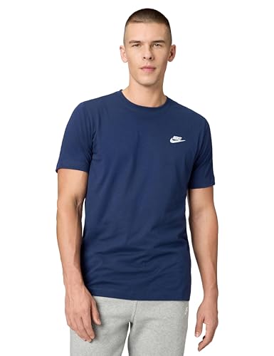 Nike Homme Club T-shirt, Bleu (Midnight Navy/White), XL EU
