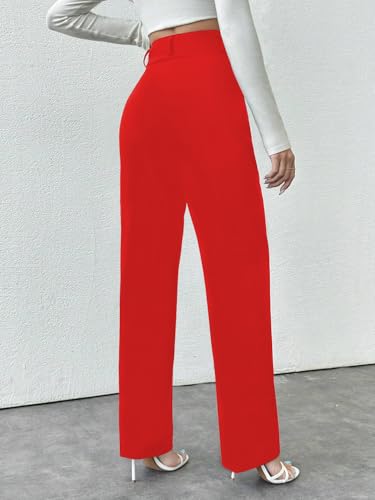 Image of Toochki Trousers for Woman Pants Women's Formal Office Korean | Black Track Pant | Straight | Cotton Spandex Stretchable Trouser | High-Waisted Bottom Wear