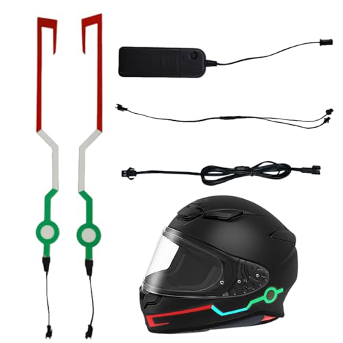 Liakyunf Luci LED per casco da moto, strisce per lampada da casco, 3 modalità, accessori a LED, decorazione per adulti, donne, moto, biciclette