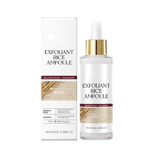 Exfoliante de Arroz Blanco y Negro,Soluci贸n Exfoliante de Arroz Blanco,Hidratante Y Minimizador De Poros Para El Rostro,Para Todo Tipo De Piel,100ML