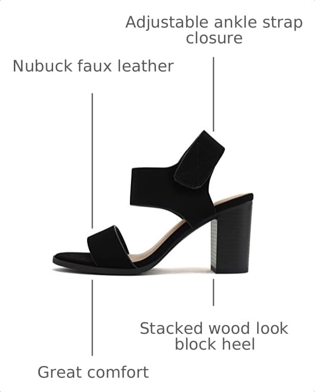 Image of Soda Wait-A ~ Women Open Round Toe Chunky Heel Ankle Strap High Heel Dress Sandals